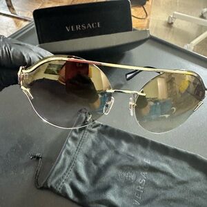 Versace Gold Frame Sunglasses